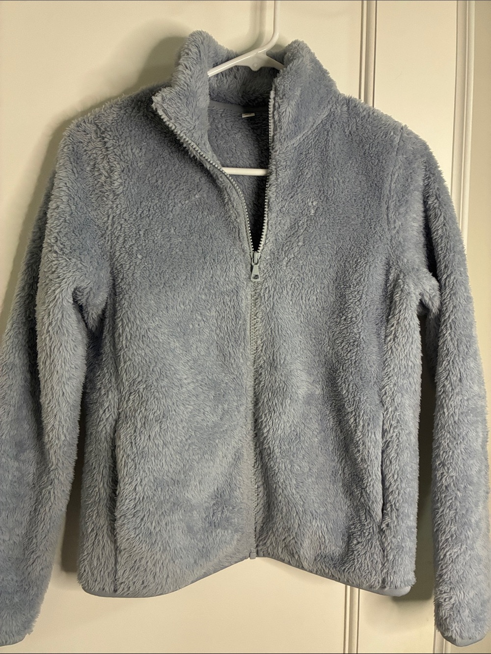 UNIQLO Fluffy Yarn Fleece Full-Zip Jacket Light Blue Extra Small 👵MT